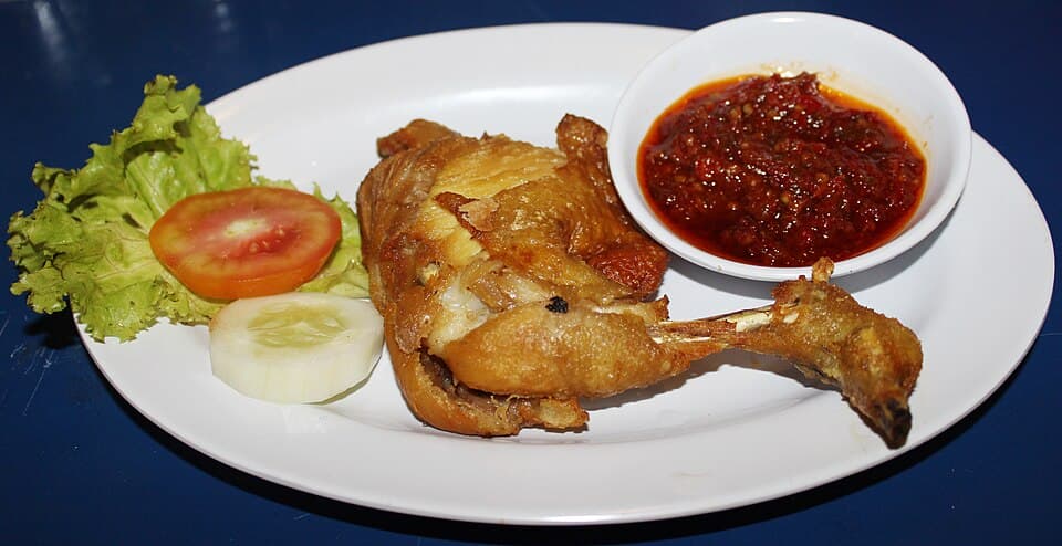 Ayam Penyet (Smashed Chicken)