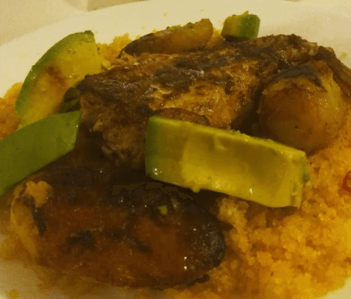 Attiéké with Grilled Fish