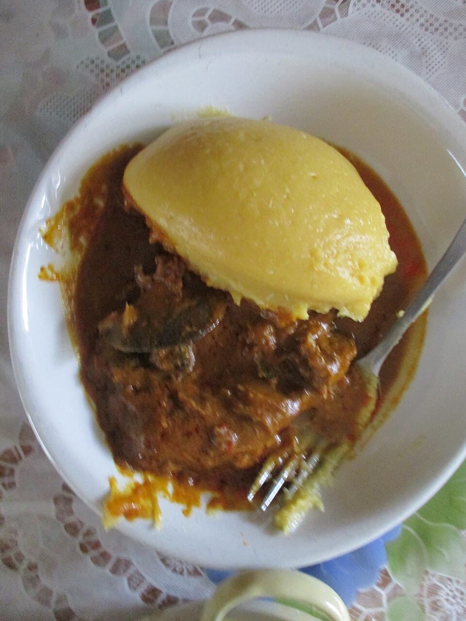 Foutou with Light Soup
