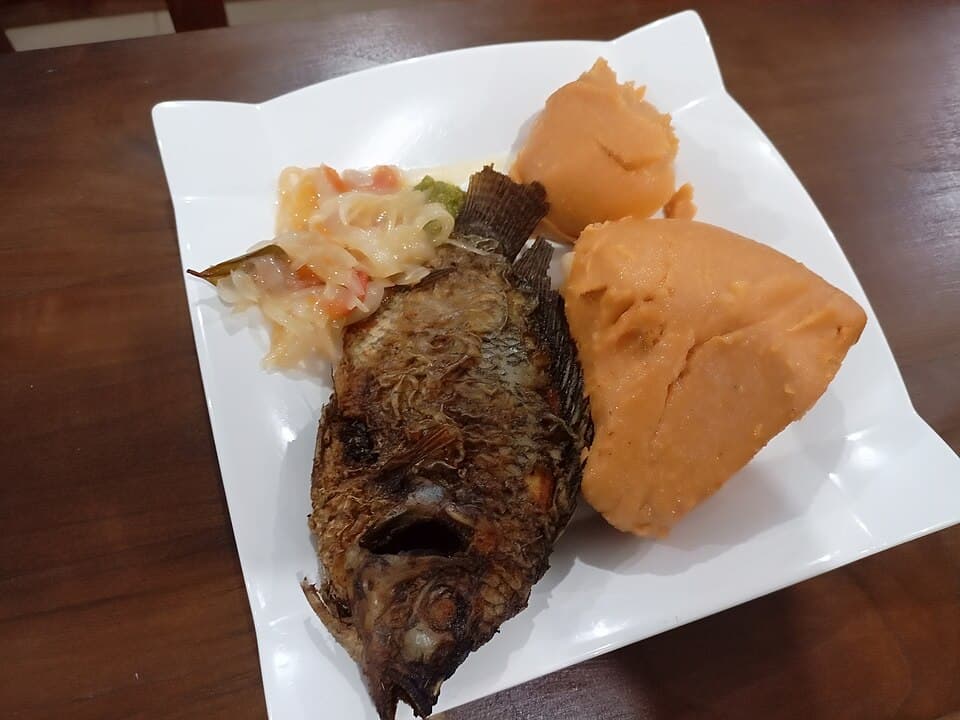 Amiwo (Fermented Corn Dough with Sauce)
