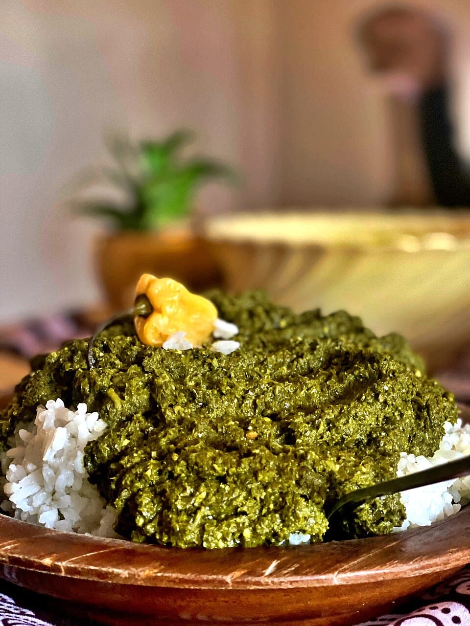 Saka (Cassava Leaf Stew with Coconut)