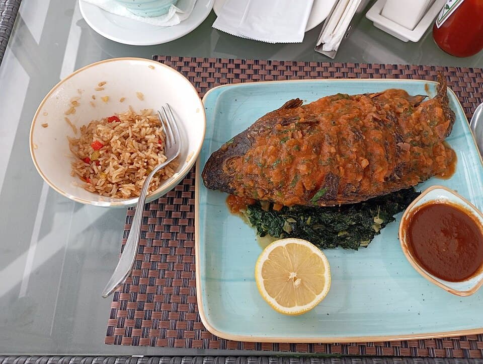 Rice with Grilled Fish