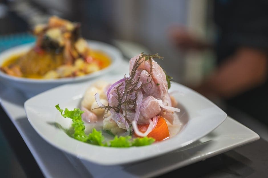 Ceviche de corvina (Sea Bass Ceviche)